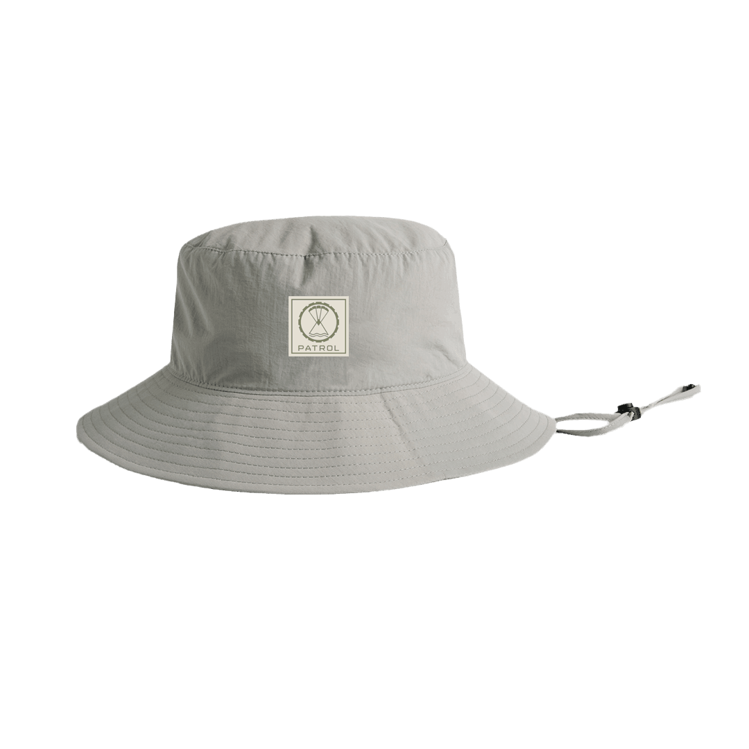 Storm Patrol Wide Brim Bucket Hat, Quick dry nylon hat, perfect for Hiking, camping, fishing and festivals.