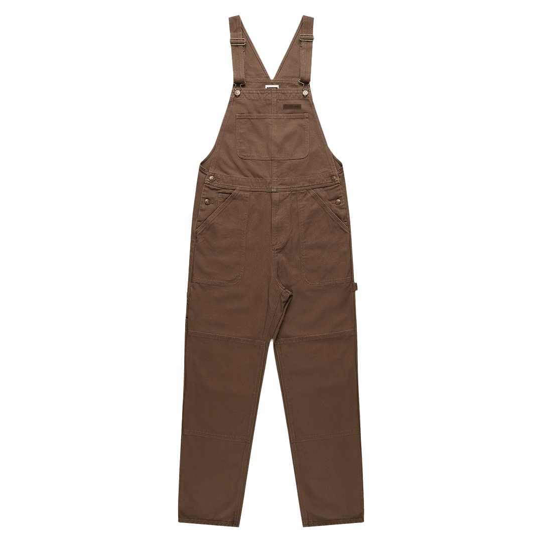 Mens Patrol Canvas Dungarees front, rugged 100% cotton overalls, outdoor clothing
