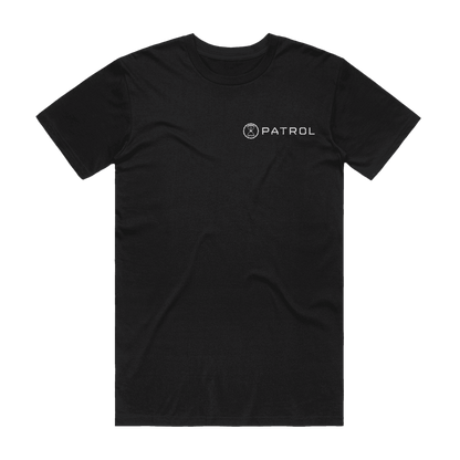 Patrol Mountain Blueprint Tee front, Unisex 100% cotton tee, outdoor clothing